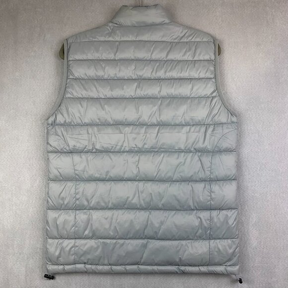 Johnnie-O Mens Hudson Vest Small Light Gray Full Zip Sleeveless Puffer Nylon - Picture 16 of 16
